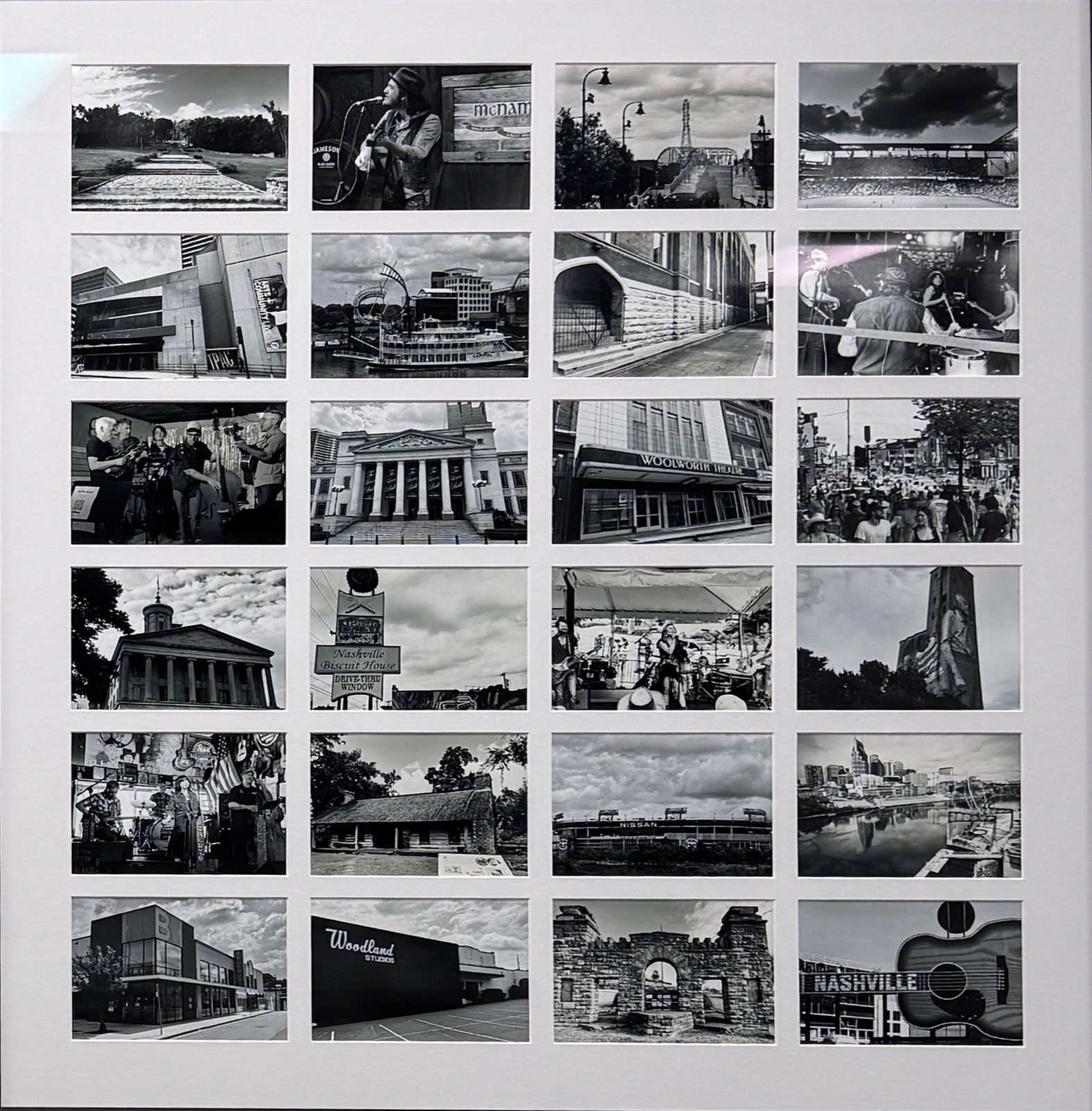 More About Nashville black-and-white photographic collage