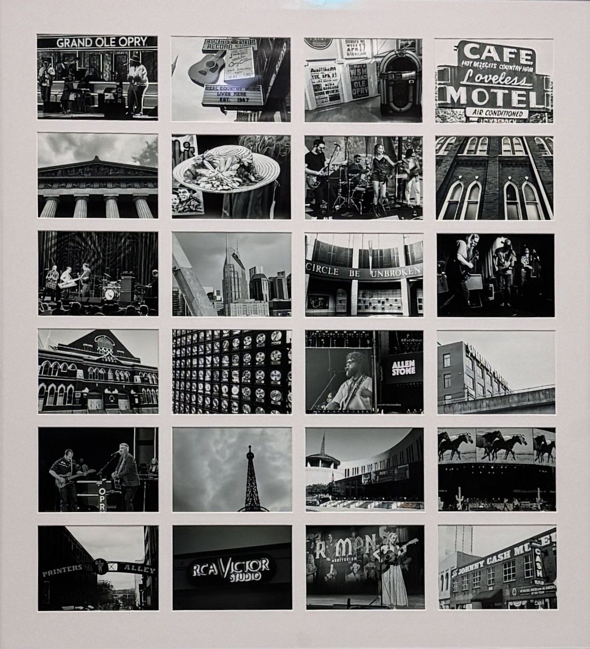 Nashville’s Story black-and-white photographic collage