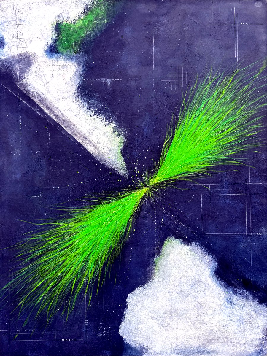 Inflection abstract painting by Lisa Reed-Preston